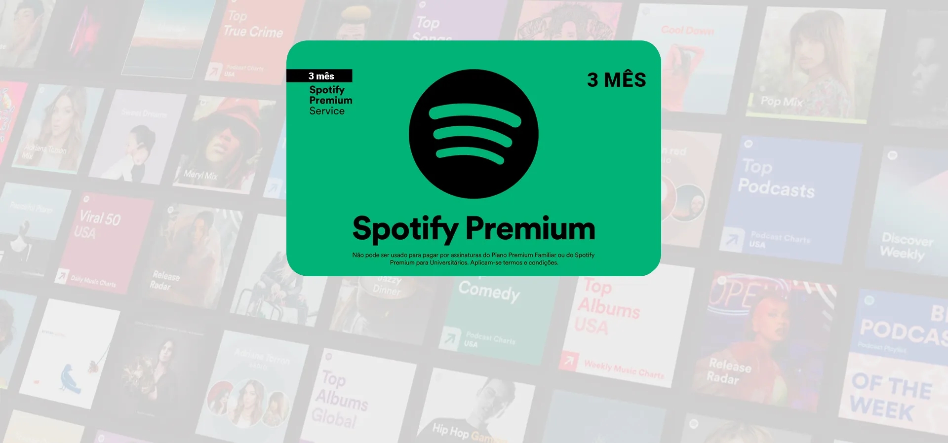 Imagem de fundo do produto Gift Card Spotify Premium - 3 Meses