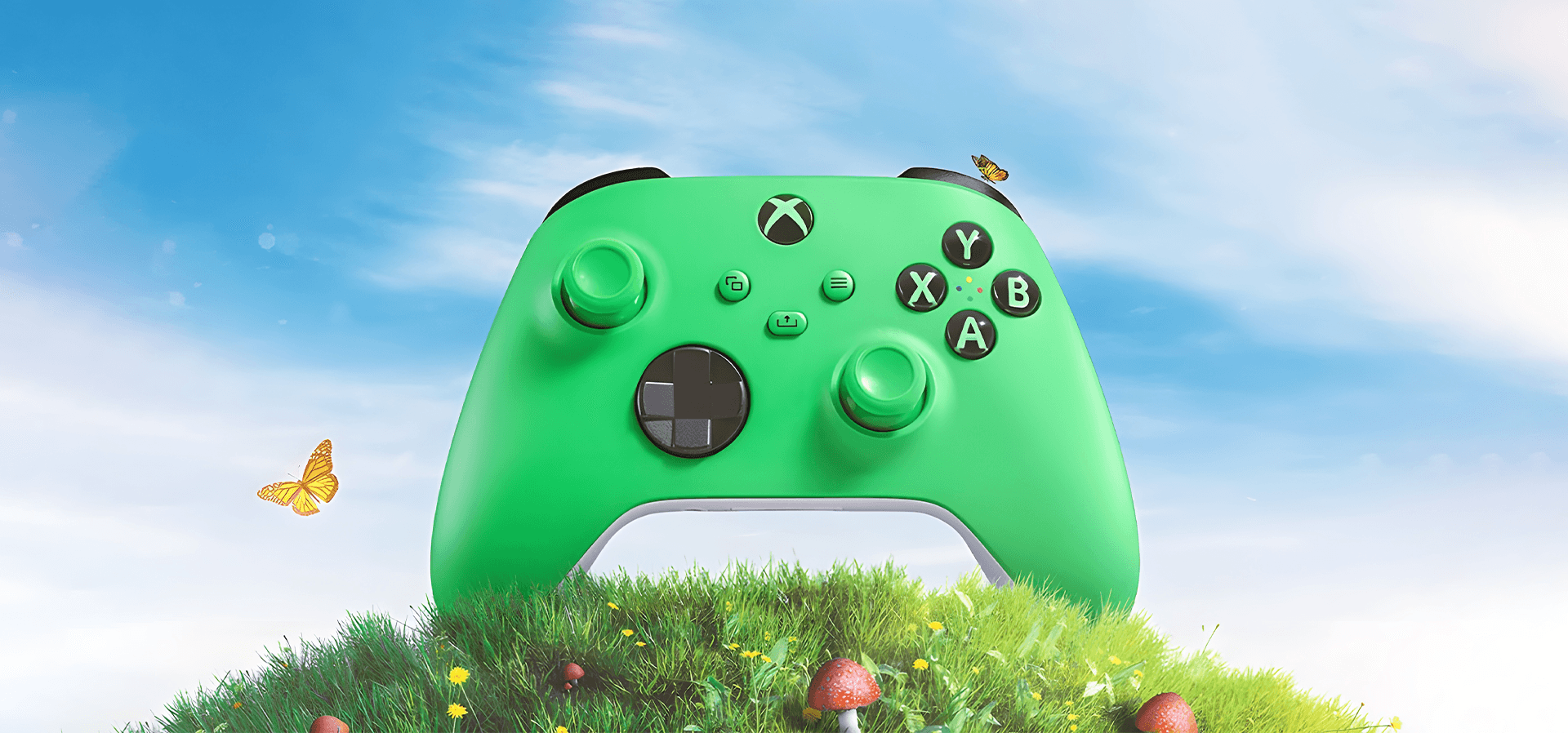 Imagem de fundo do produto Controle Sem Fio Xbox – Velocity Green