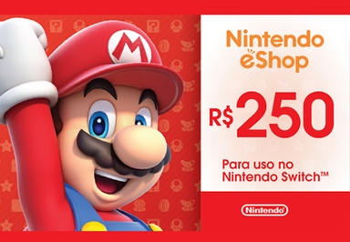 Imagem do produto Gift Card Digital 250 Reais Nintendo Switch