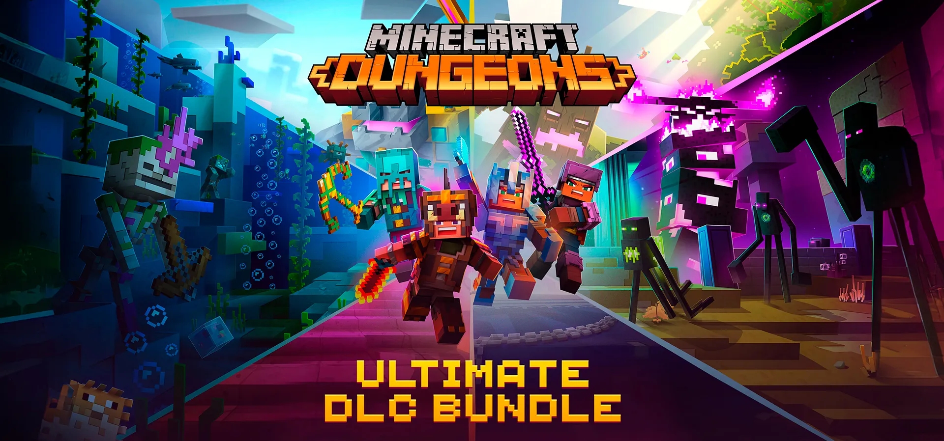 Imagem de fundo do produto Minecraft Dungeons: Ultimate DLC Bundle - PC