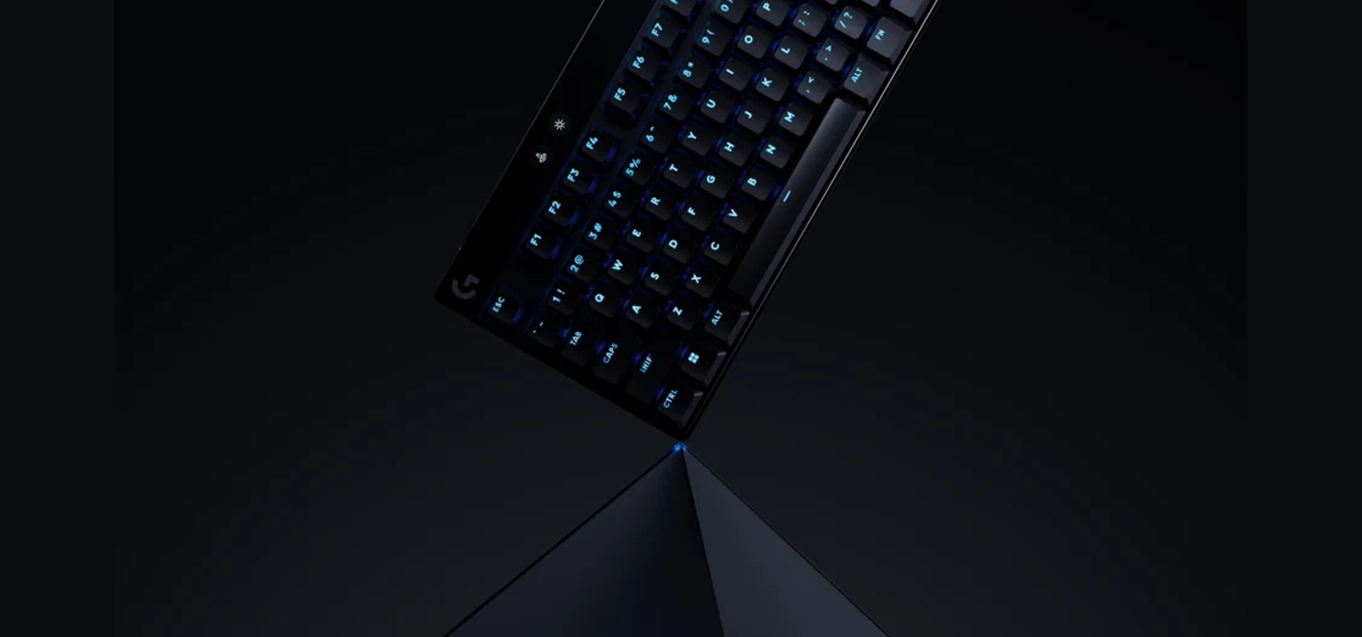 Imagem de fundo do produto Teclado Mecânico Gamer com fio Logitech G Pro X TKL Rapid Switch Brown Tactile - Preto