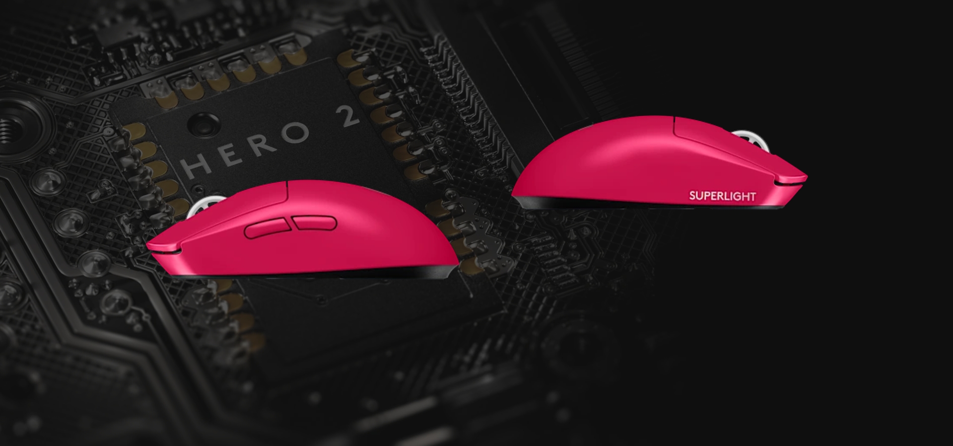 Imagem de fundo do produto Mouse Gamer sem fio Logitech G Pro X Superlight 2 - Rosa/Magenta