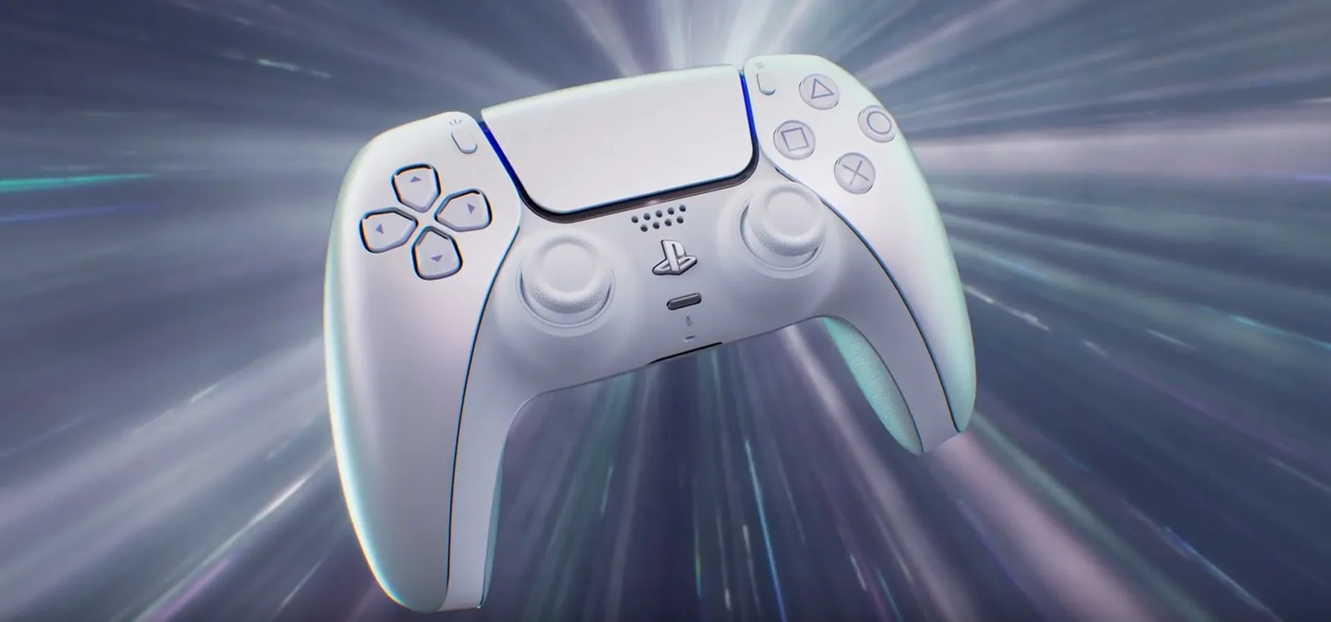 Imagem de fundo do produto Controle PS5 Chroma Pearl sem fio (Dualsense)