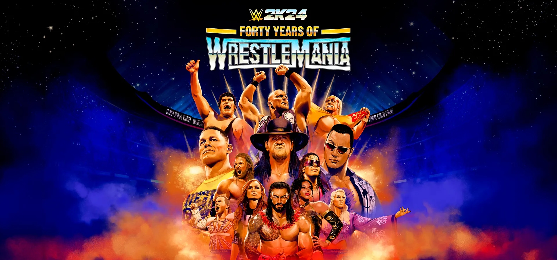 Imagem de fundo do produto WWE 2K24 Edição 40 Anos do WrestleMania - Xbox One e Series X|S