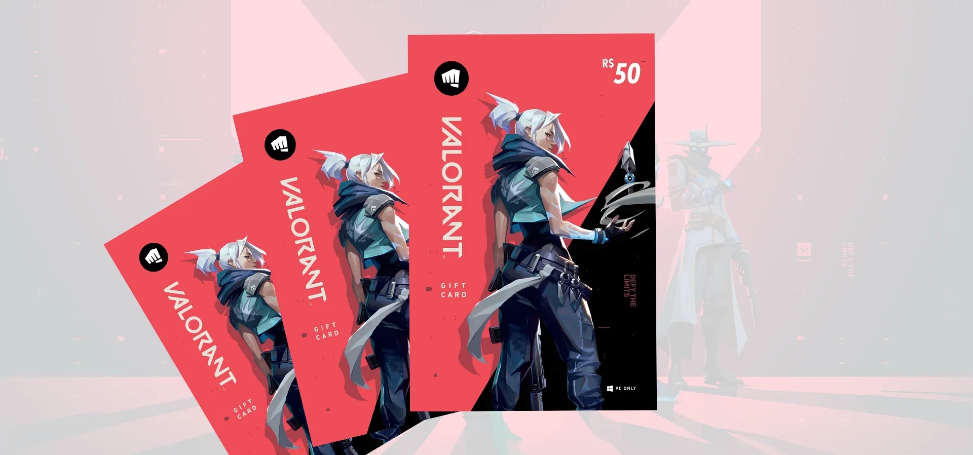 Imagem de fundo do produto Gift Card Riot Valorant - 50 Reais