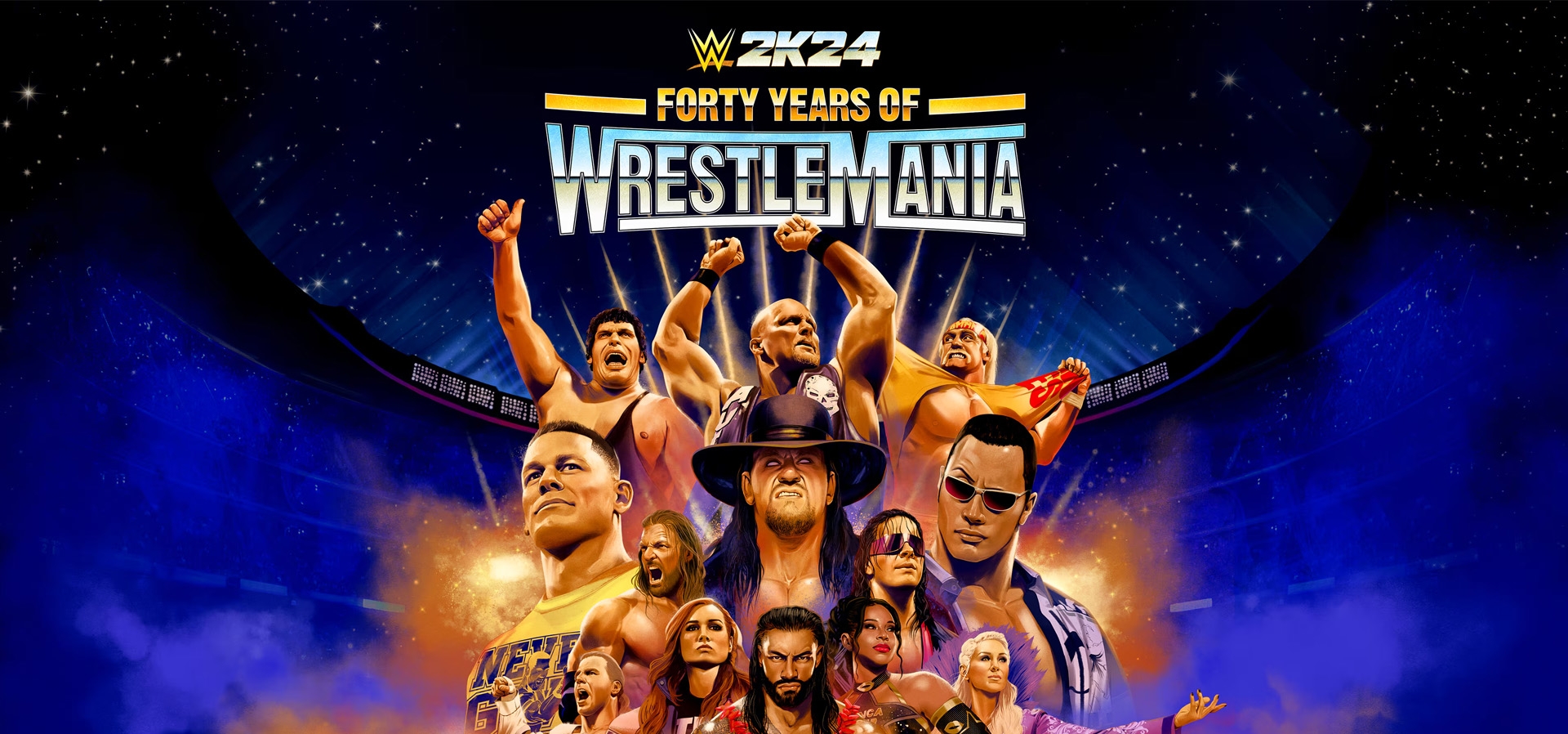 Imagem de fundo do produto WWE 2K24 40 Anos do WrestleMania - PS4 & PS5