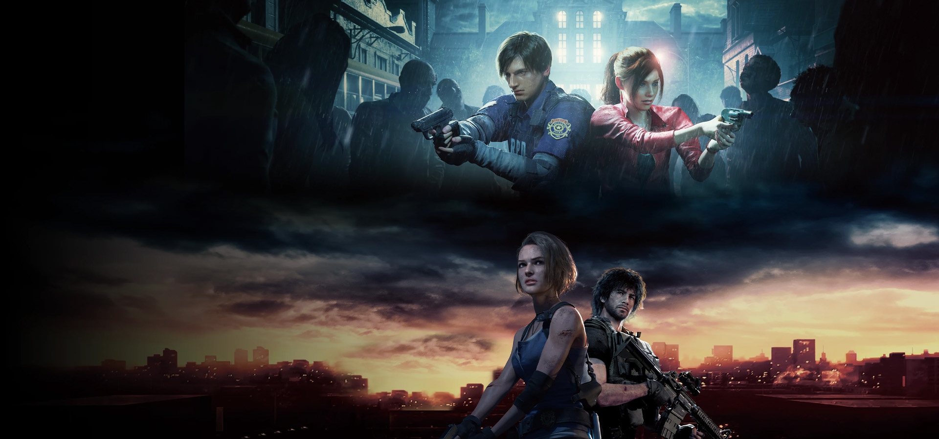 Imagem de fundo do produto RESIDENT EVIL 2 - 3 Raccoon City Edition - PS4 & PS5
