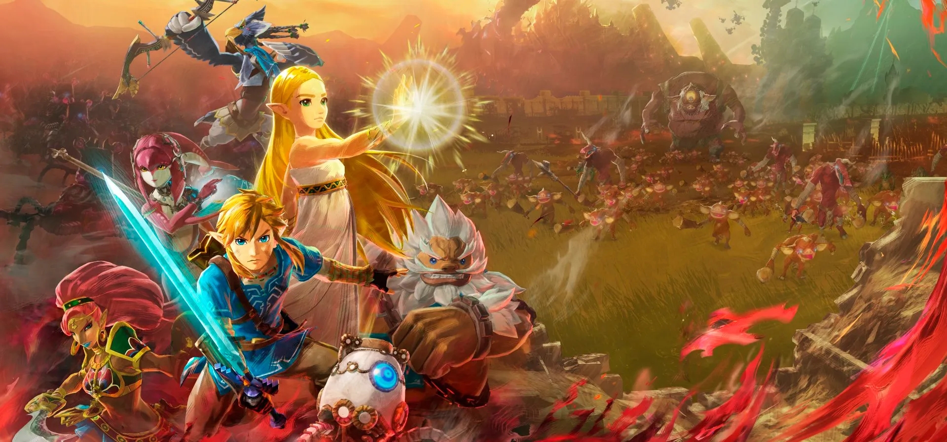 Imagem de fundo do produto Hyrule Warriors: Age of Calamity - Switch