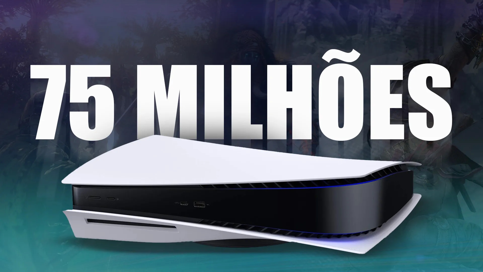 Imagem de fundo do produto PS5 atinge 75 milhões de vendas: Retrospectiva do console!