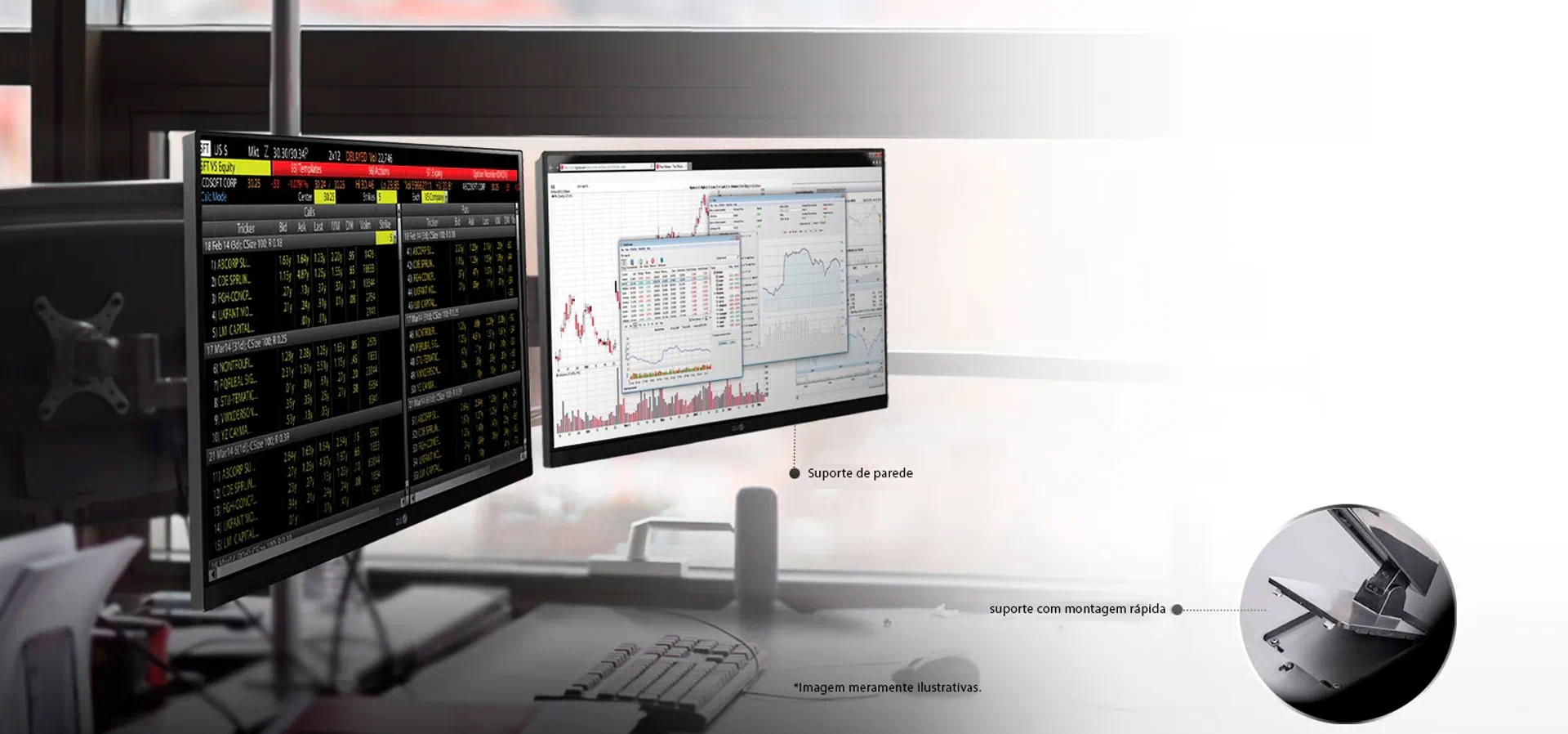 Imagem de fundo do produto Monitor LG B2B - Tela IPS de 24", Full HD, USB, HDMI, DisplayPort, VGA, ajuste de altura, inclinação e pivotagem - 24BN650U