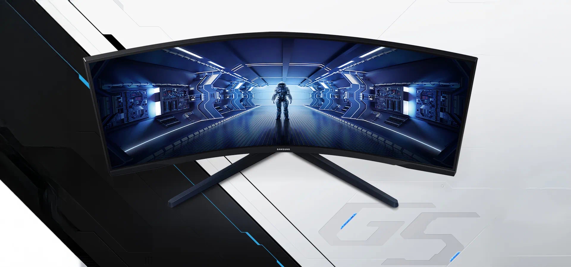 Imagem de fundo do produto Monitor Gamer Odyssey G5 34" Samsung LC34G55TWWLMZD