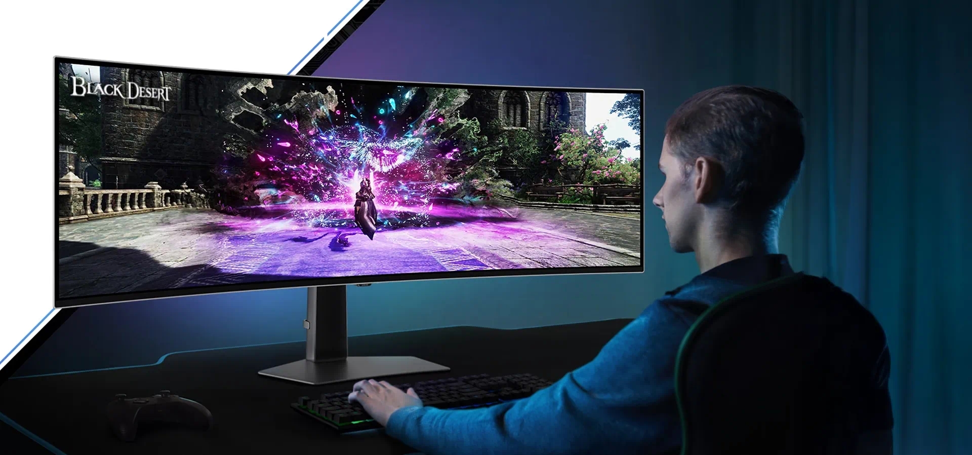 Imagem de fundo do produto Monitor Gamer Odyssey OLED G9 49" Samsung LS49CG930SLMZD