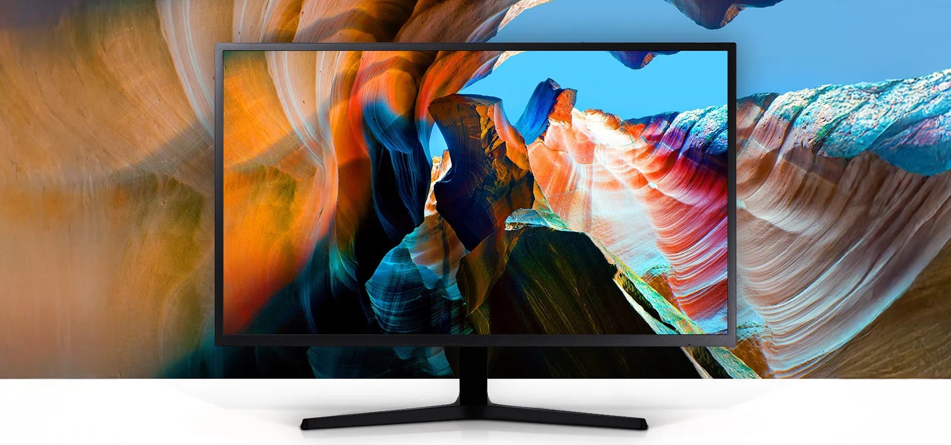 Imagem de fundo do produto Monitor UHD UJ59 32" Samsung LU32J590UQLMZD