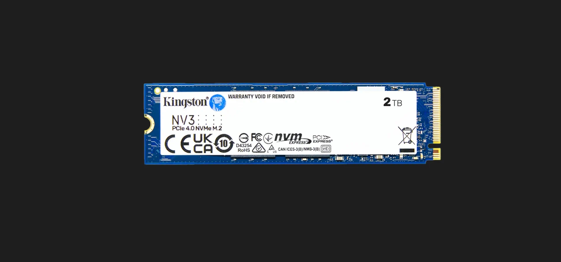 Imagem de fundo do produto SSD Kingston NV3 2TB NVMe PCIe 4.0 SNV3S/2000G