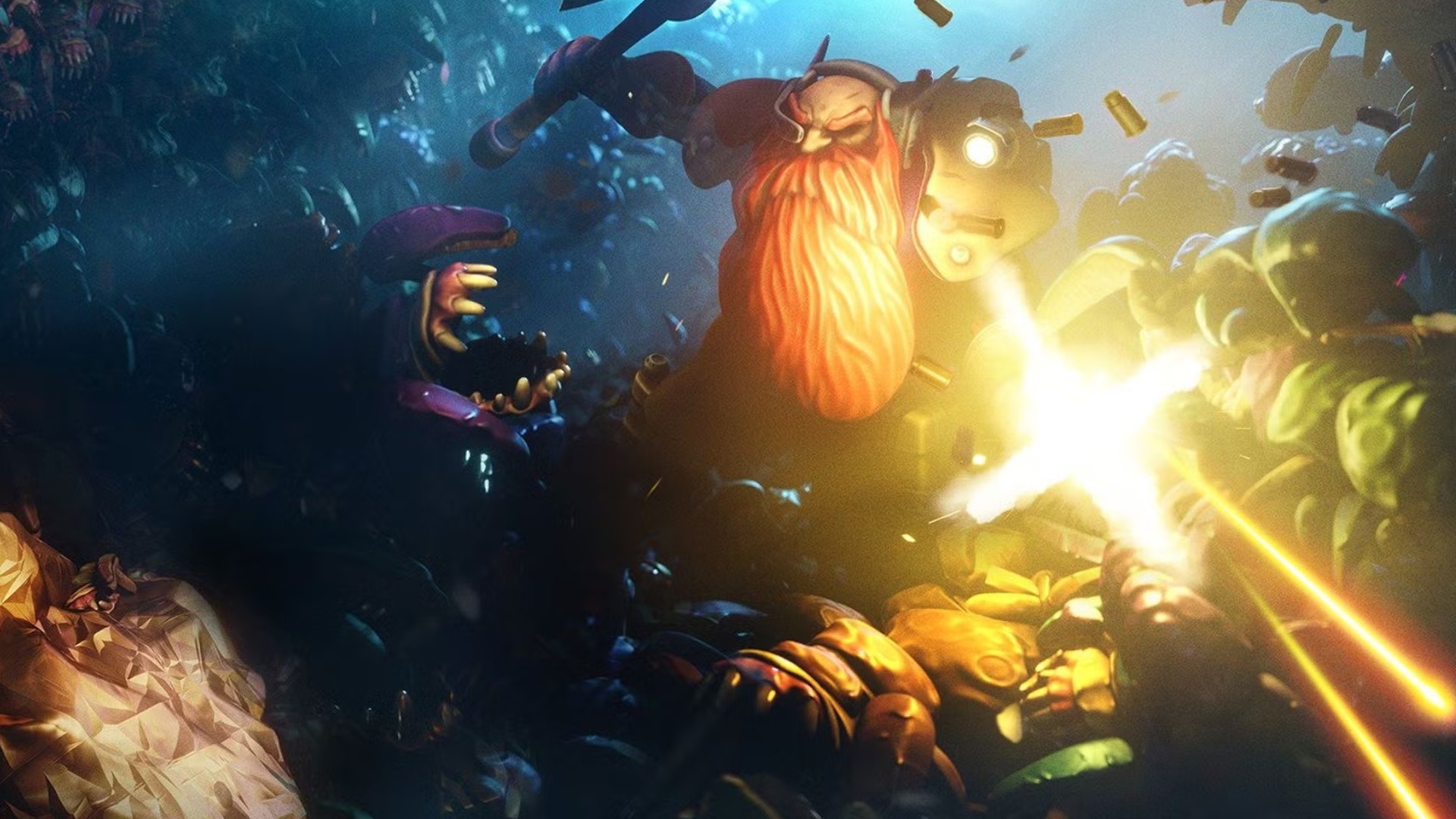Imagem de fundo do produto Confira o trailer de Deep Rock Galactic: Survivor