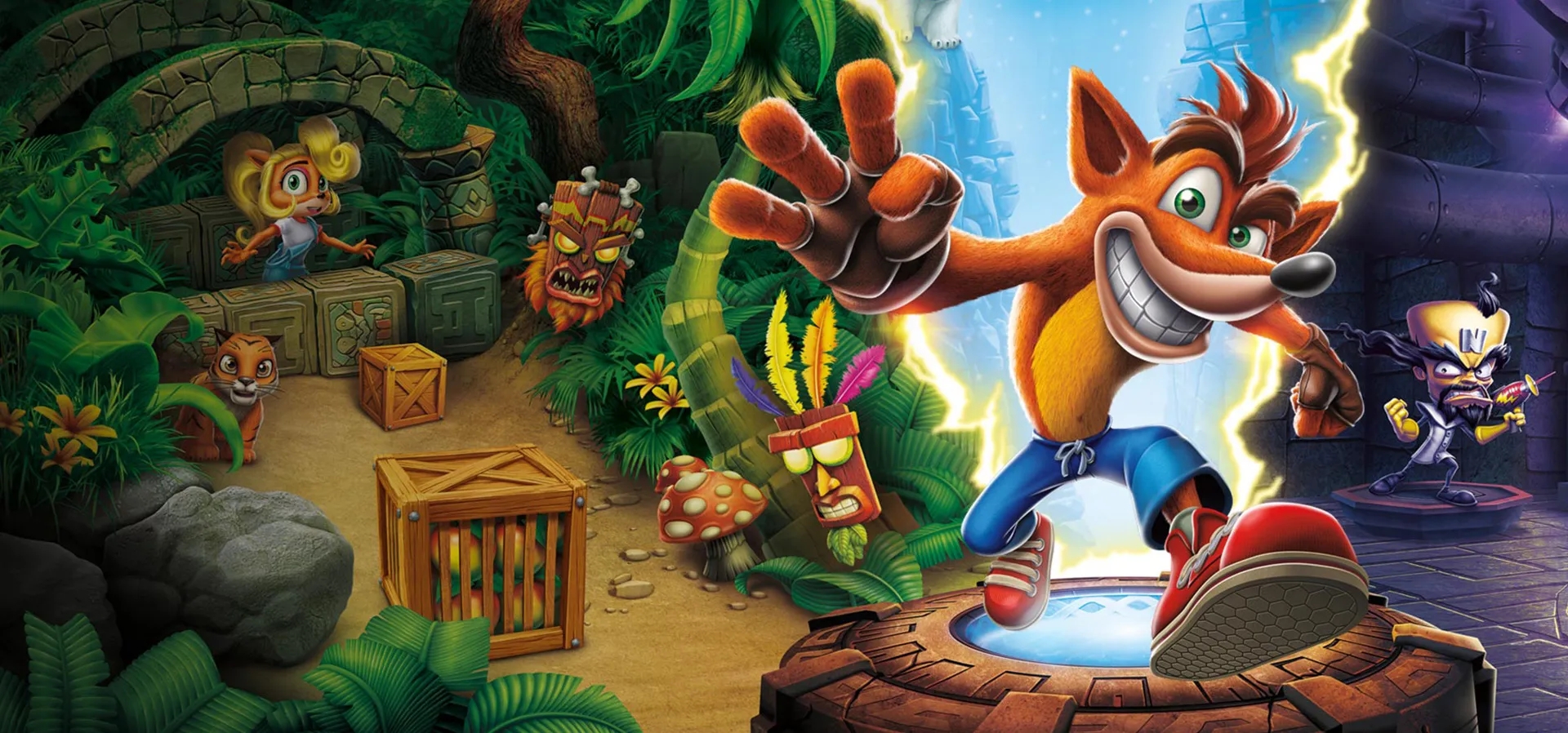 Imagem de fundo do produto Crash Bandicoot: N. Sane Trilogy Standard Edition Switch - Físico