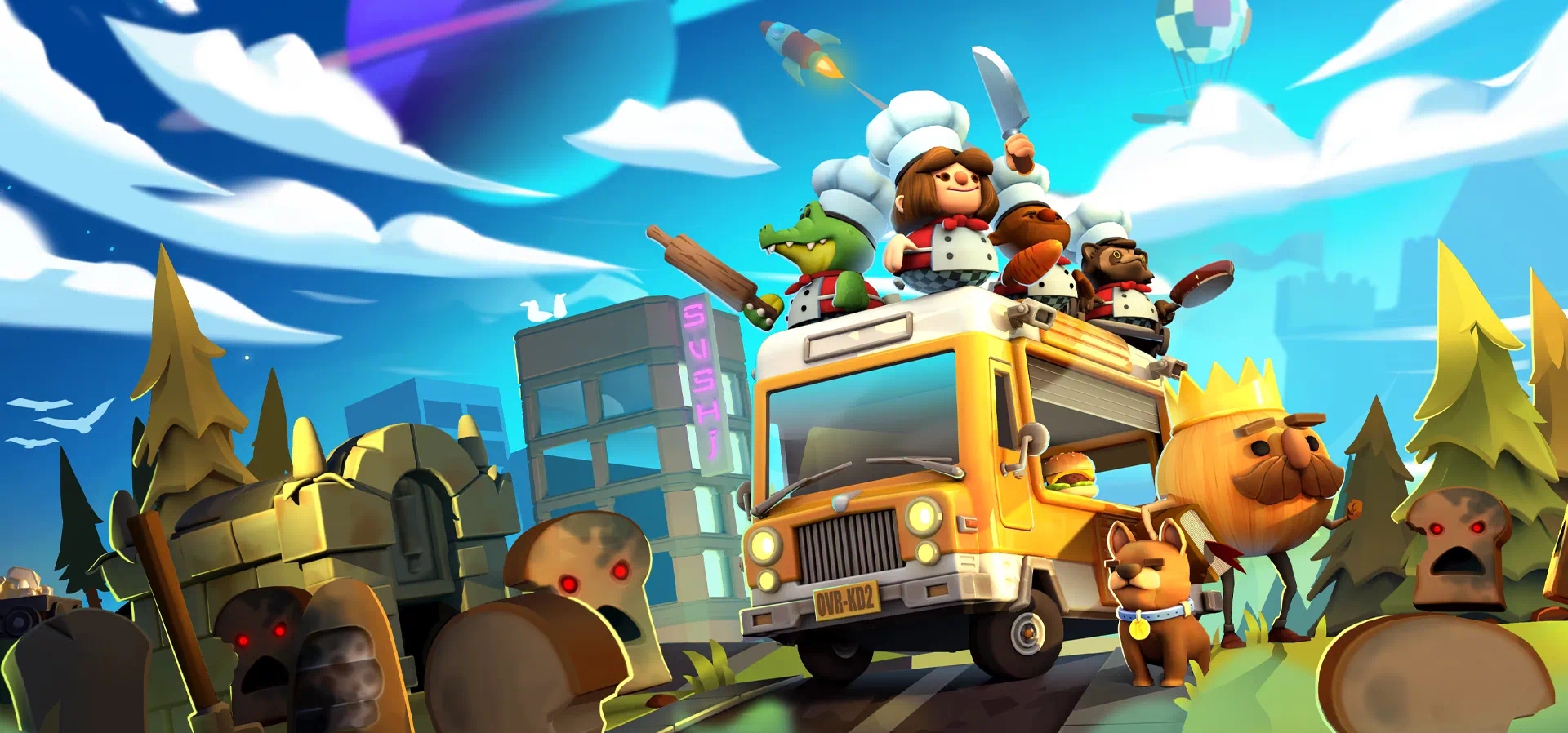 Imagem de fundo do produto Overcooked! And Overcooked! 2 Switch - Físico