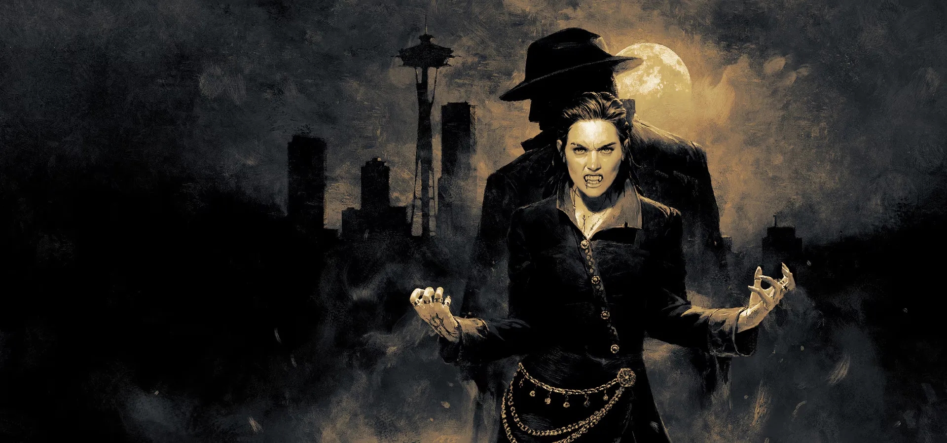 Imagem de fundo do produto Vampire: The Masquerade® - Bloodlines™ 2 Premium Edition - PS5