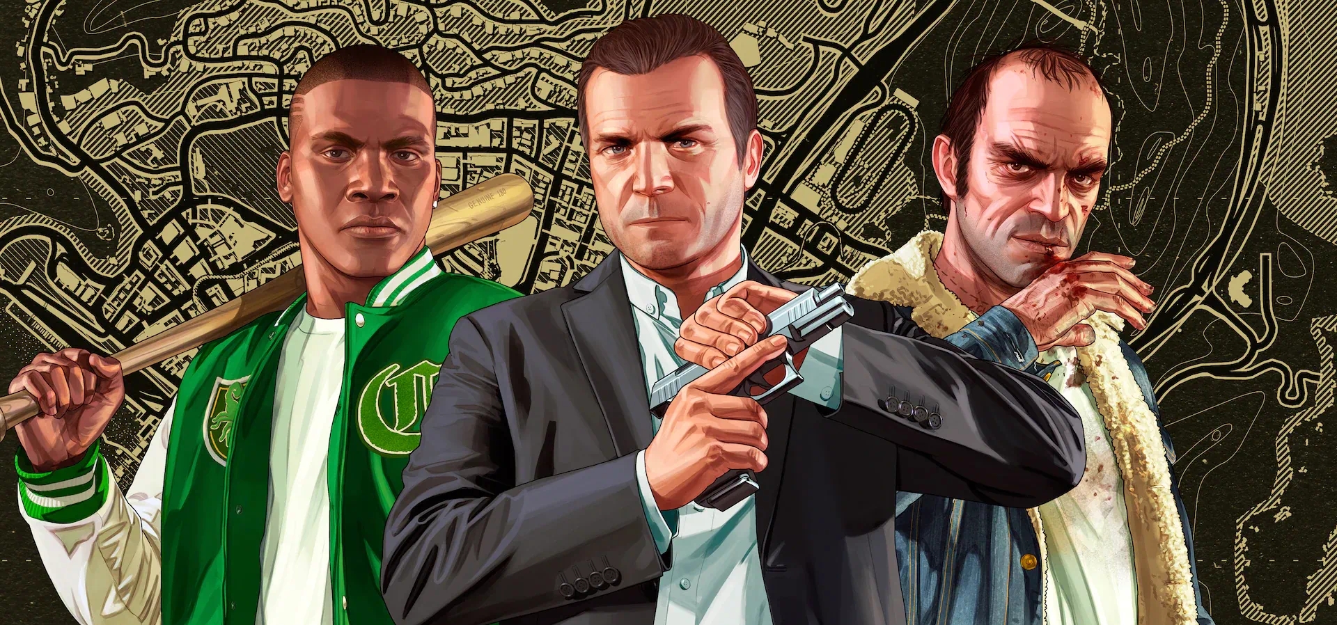 Imagem de fundo do produto Grand Theft Auto V PS5 - Físico
