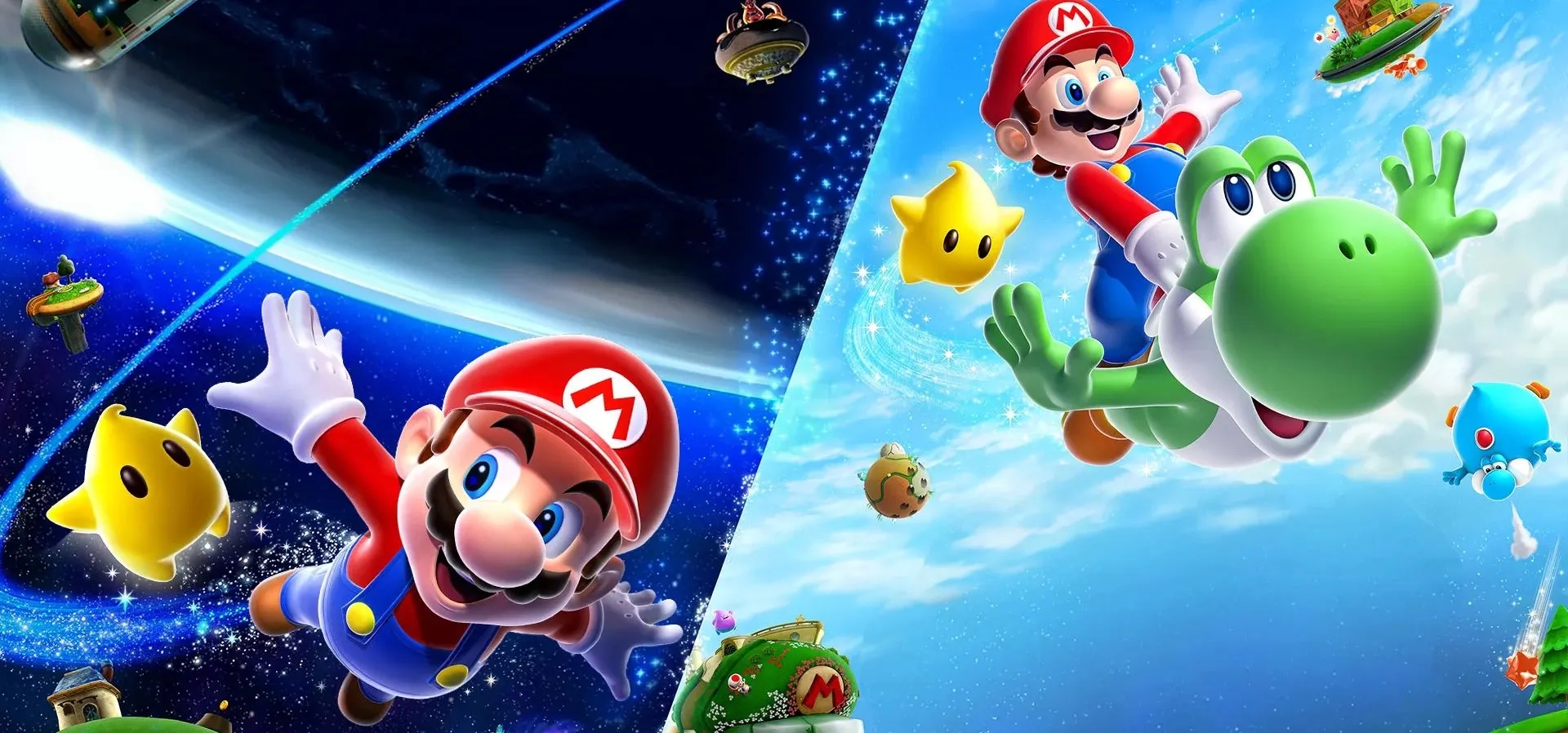 Imagem de fundo do produto Super Mario Galaxy + Super Mario Galaxy 2 Switch - Físico