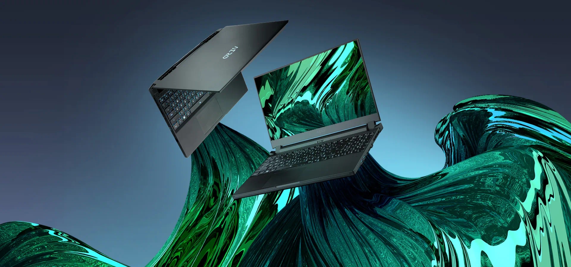 Imagem de fundo do produto Notebook Gamer Gigabyte AERO 5 Intel Core i7-12700H, 16GB RAM, GeForce RTX 3060, SSD 1TB, 15.6" 4K, Win 11 Home, Preto - KE4-72BR614SH