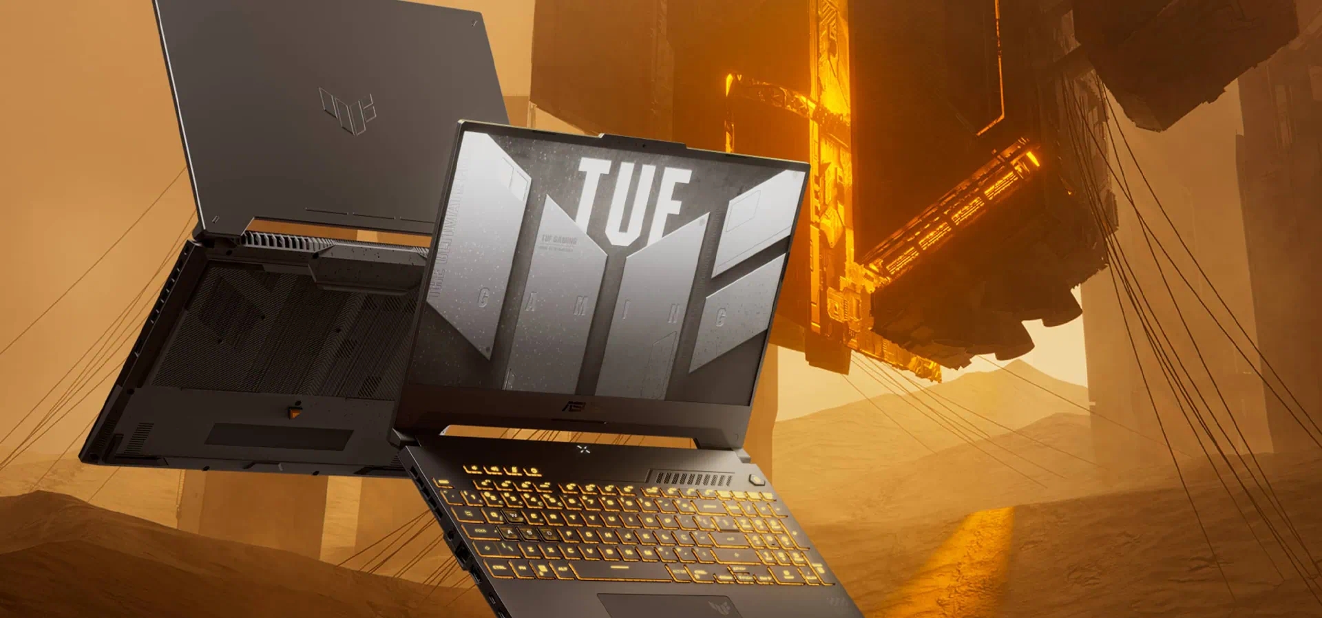 Imagem de fundo do produto Notebook ASUS TUF Gaming A15, GeForce RTX 2050, AMD Ryzen 7 7435HS, 16 GB, 512 GB SSD, W11 Home, Tela 15.6'' FHD, Graphite Black - FA506NFR-HN060W