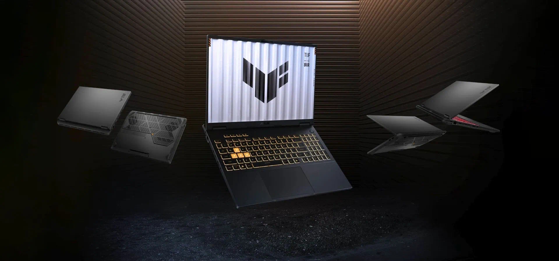 Imagem de fundo do produto Notebook ASUS TUF Gaming F16 Intel Core i7 13620H, RTX 4050, 16 GB, 512 GB SSD, W11 Home, Tela 16.0'' FHD, Mecha Gray - FX607VU-RL007W