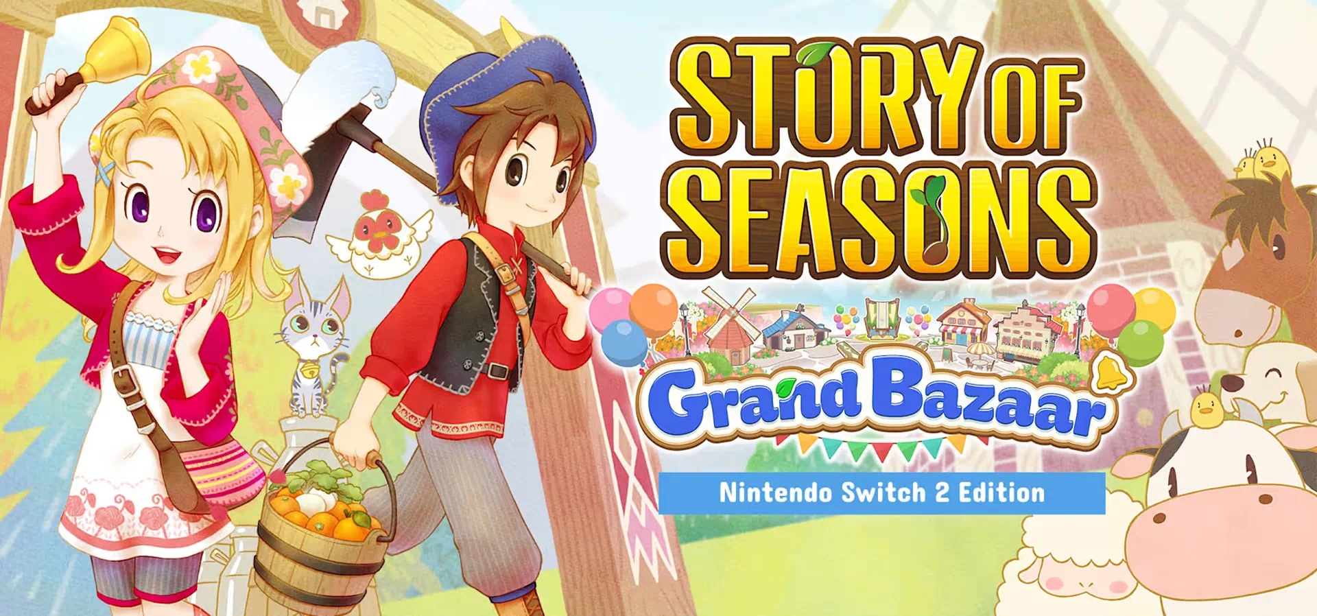 Imagem de fundo do produto Story of Seasons: Grand Bazaar Switch 2 - Físico