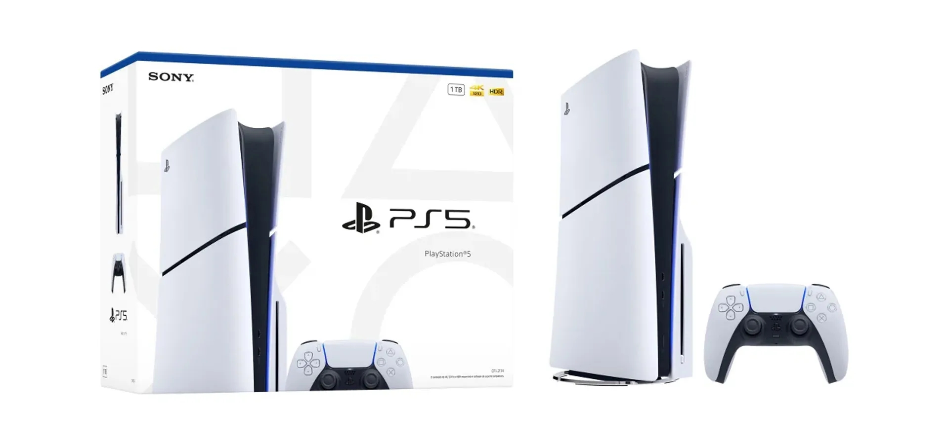 Imagem de fundo do produto Console PlayStation 5 Edição Slim Disk 1TB + Controle Dualsense - Branco