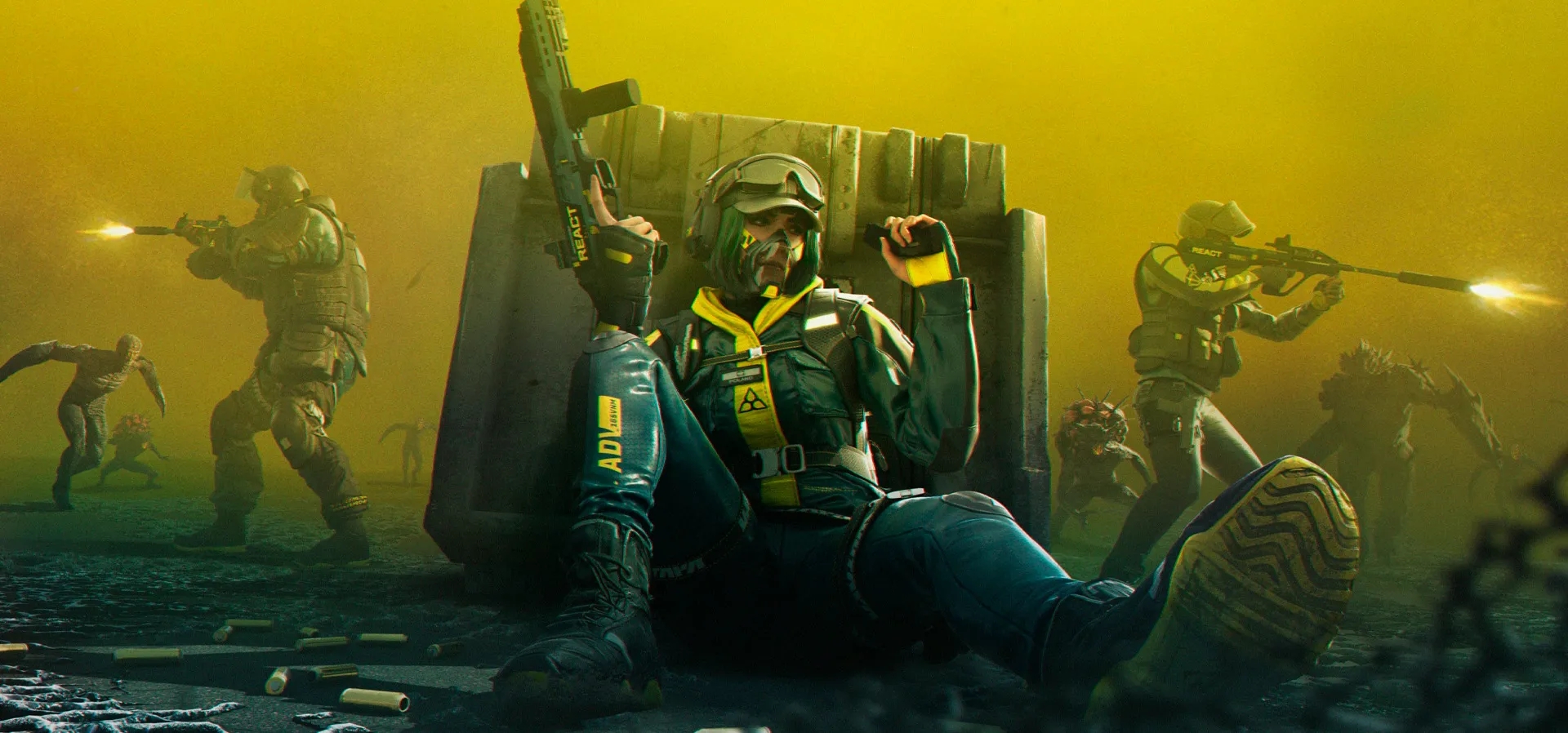 Imagem de fundo do produto Tom Clancy’s Rainbow Six® Extraction Deluxe Edition - PS4