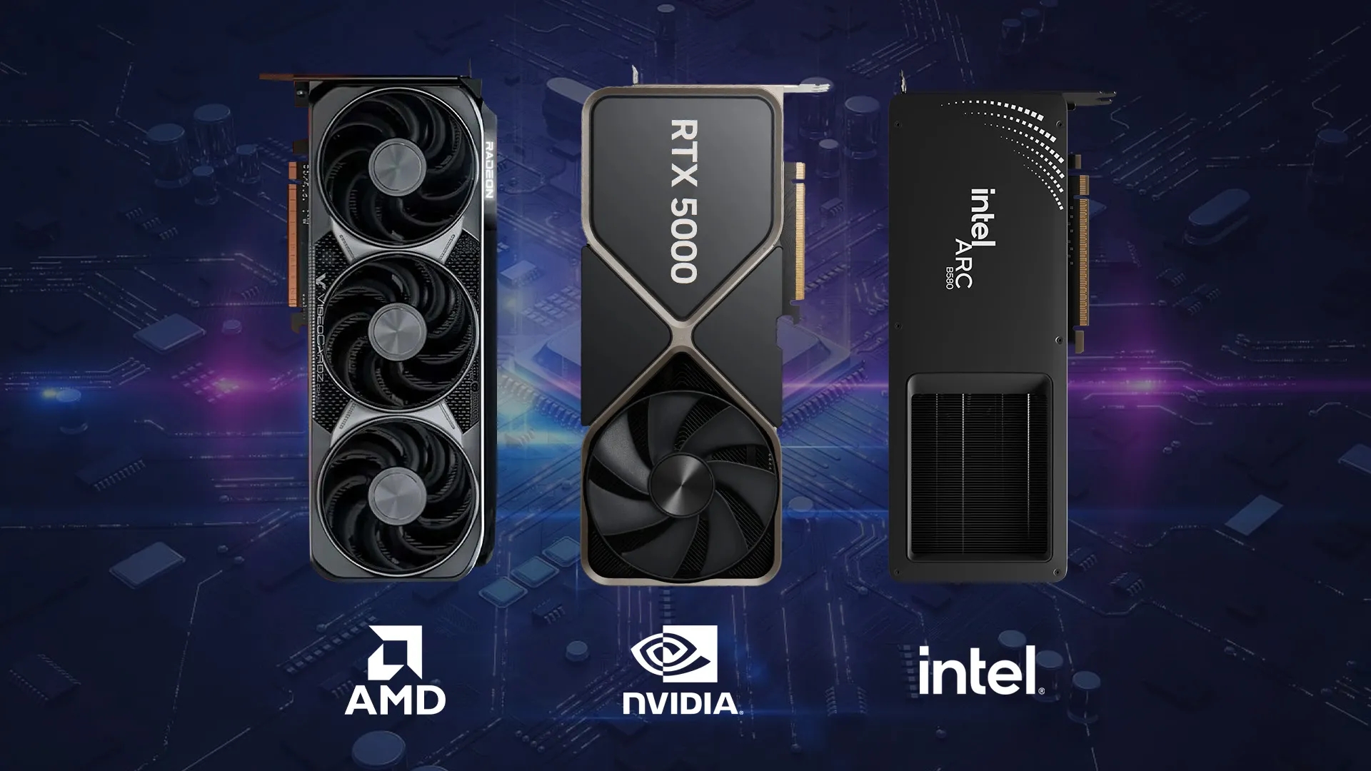 Imagem de fundo do produto Conheça as novas placas de vídeo da Nvidia, Intel e AMD