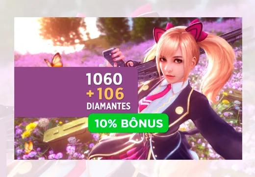 Free Fire - 1.060 Diamantes +10% de Bônus