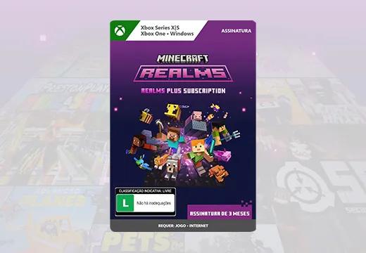 Minecraft Realms Plus - Assinatura 3 Meses