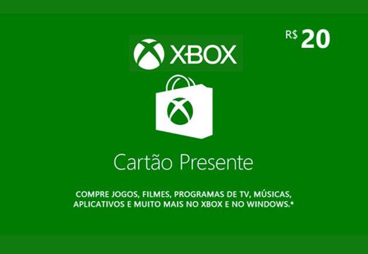 Cartão Presente Digital Xbox 20 Reais