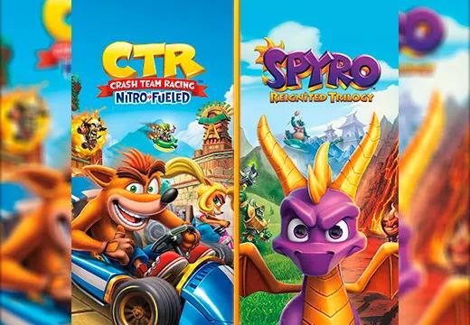 Pacote de Jogos - Crash™ Team Racing Nitro-Fueled + Spyro™ - PS4
