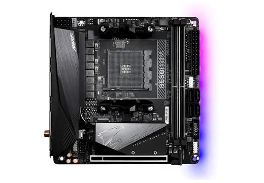 Placa Mãe Gigabyte para AMD AM4 B550I Aorus Pro Ax Wifi 4xDDR4 iATX rev 1.0