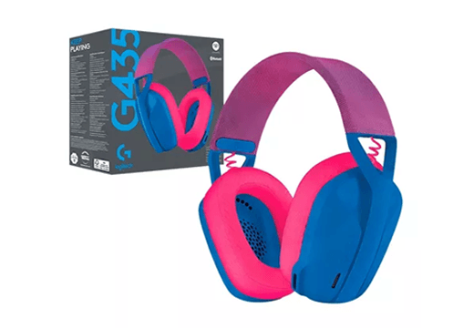 Headset Gamer Sem Fio Logitech G435 LIGHTSPEED - Azul