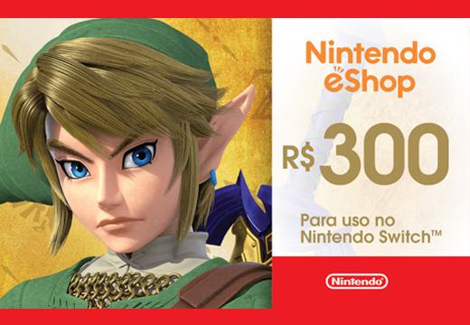 Gift Card Digital 300 Reais Nintendo - Switch