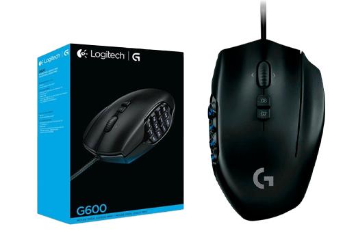 Mouse Gamer com fio MMO Logitech G600