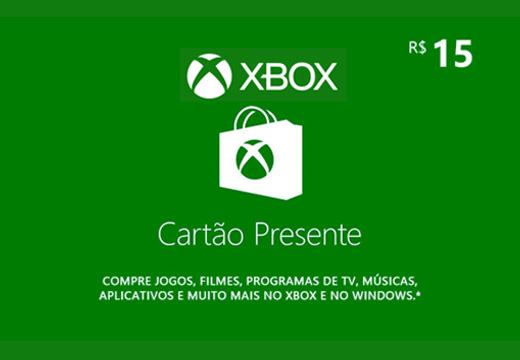Cartão Presente Digital Xbox 15 Reais