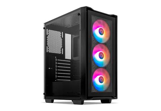 Gabinete Gamer Mancer Ward V2, RGB, Mid-Tower, Lateral De Vidro, Com 3 Fans, Preto, MCR-WRDV2-BK