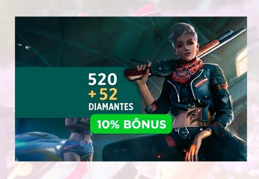 Free Fire - 520 Diamantes +10% de Bônus