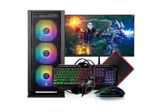 PC Gamer Completo Mancer, Intel i5, RX 580 8GB, 16GB DE RAM, SSD 480GB + Monitor 21