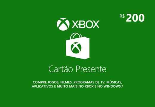 Cartão Presente Digital Xbox 200 Reais