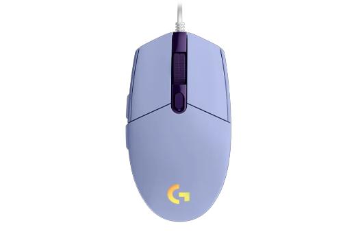 Mouse Gamer com fio Logitech G203 Lightsync - Lilás