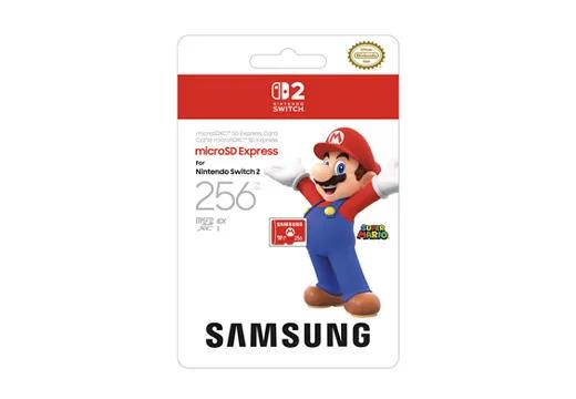 Cartão Samsung microSD 256GB Express para Nintendo Switch 2