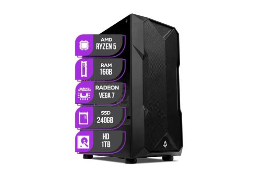 PC Gamer Mancer, AMD Ryzen 5 5600GT, Vega 7, 16GB DDR4, SSD 240GB + HD 1TB