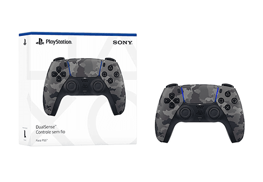 Controle PS5 Cinza Camuflado sem fio (Dualsense)