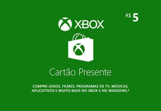 Cartão Presente Digital Xbox 5 Reais