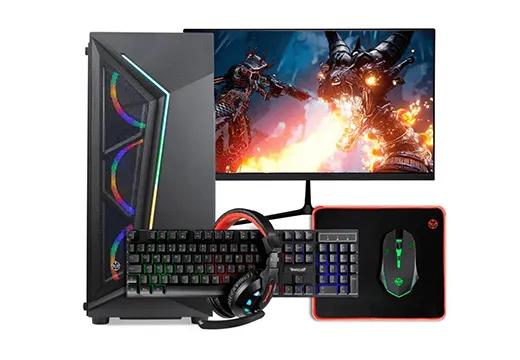 PC Gamer Completo Mancer Intel i5 RX550 16GB RAM SSD 120GB HD 500GB + Combo Periférico + Monitor 21"